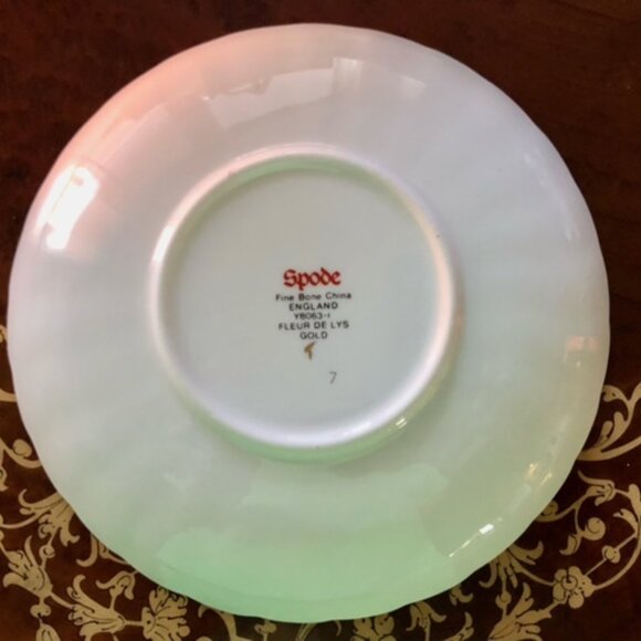 Pre-owned Spode Fleur De Lys Gold Cup & Saucer Set Lot Of 12 - Picture 4 of 9